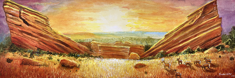 Red Rocks Primitive – Tour Paintings by David Sockrider