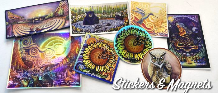 Stickers and Magnets at tourpaintings.com
