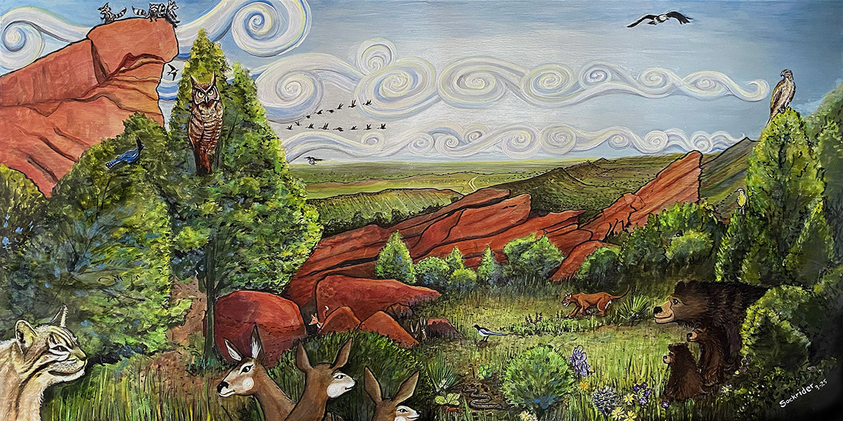 Red Rocks Nature Scene – Tour Paintings by David Sockrider Red Rocks Nature Scene – Tour Paintings by David Sockrider